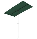 VidaXL Parasol met aluminium paal 180x110 cm groen
