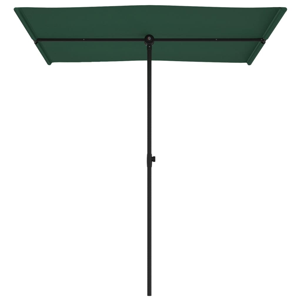 VidaXL Parasol met aluminium paal 180x110 cm groen