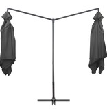VidaXL Parasol dubbel met stalen paal 250x250 cm antraciet