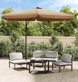 VidaXL Parasol met stalen paal 300 cm taupe