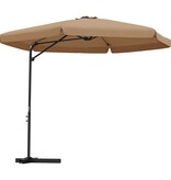 VidaXL Parasol met stalen paal 300 cm taupe