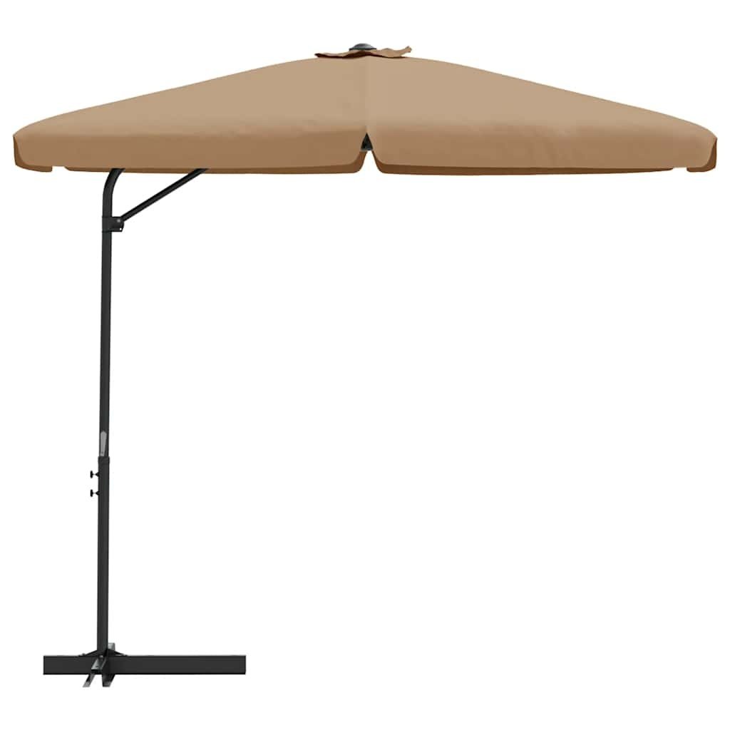 VidaXL Parasol met stalen paal 300 cm taupe