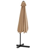 VidaXL Parasol met stalen paal 300 cm taupe