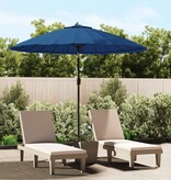 VidaXL Parasol met aluminium paal 270 cm azuurblauw