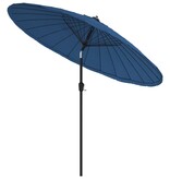 VidaXL Parasol met aluminium paal 270 cm azuurblauw