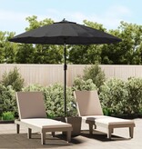 VidaXL Parasol met aluminium paal 270 cm zwart