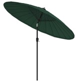 VidaXL Parasol met aluminium paal 270 cm groen