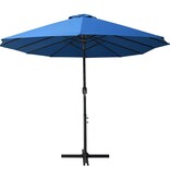 VidaXL Parasol met aluminium paal 460x270 cm blauw