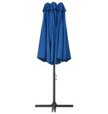 VidaXL Parasol met aluminium paal 460x270 cm blauw