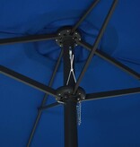 VidaXL Parasol met aluminium paal 460x270 cm blauw