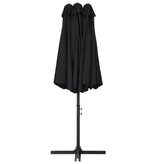 VidaXL Parasol met aluminium paal 460x270 cm zwart