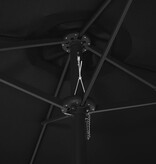 VidaXL Parasol met aluminium paal 460x270 cm zwart
