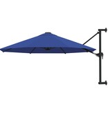VidaXL Wandparasol met metalen paal 300 cm blauw