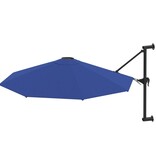VidaXL Wandparasol met metalen paal 300 cm blauw