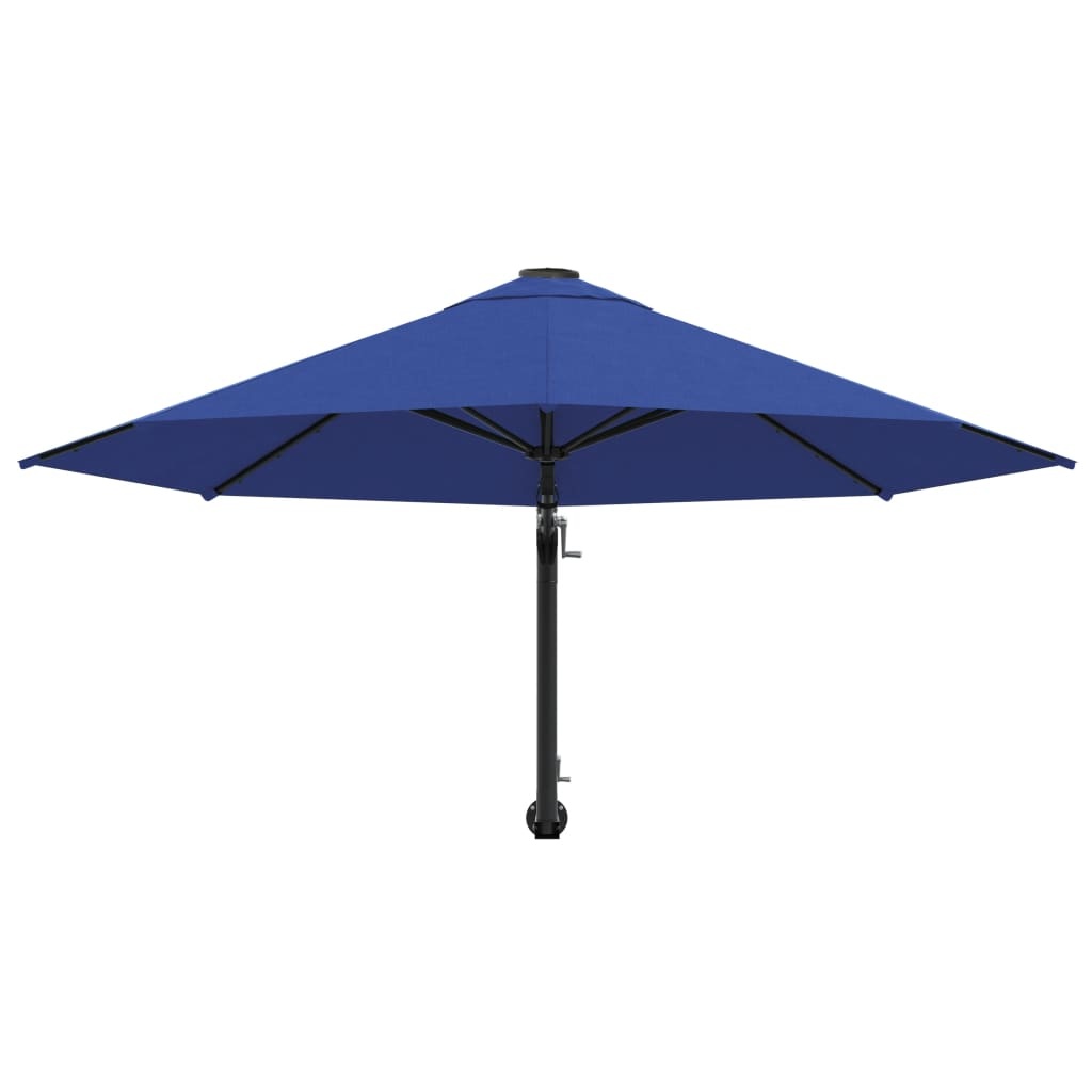 VidaXL Wandparasol met metalen paal 300 cm blauw