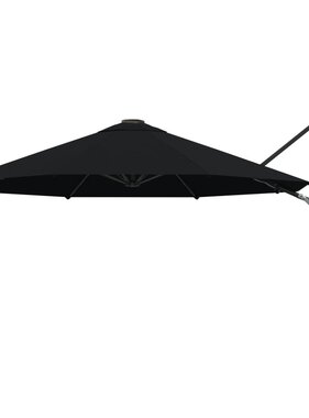 VidaXL Wandparasol met metalen paal 300 cm zwart