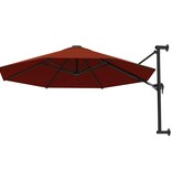 VidaXL Wandparasol met metalen paal 300 cm terracottakleurig
