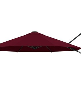 VidaXL Wandparasol met metalen paal 300 cm bordeauxrood