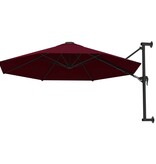 VidaXL Wandparasol met metalen paal 300 cm bordeauxrood