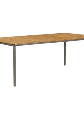 VidaXL Tuintafel 200x100x72 cm massief acaciahout en staal