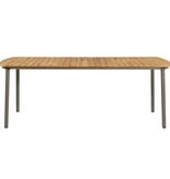 VidaXL Tuintafel 200x100x72 cm massief acaciahout en staal