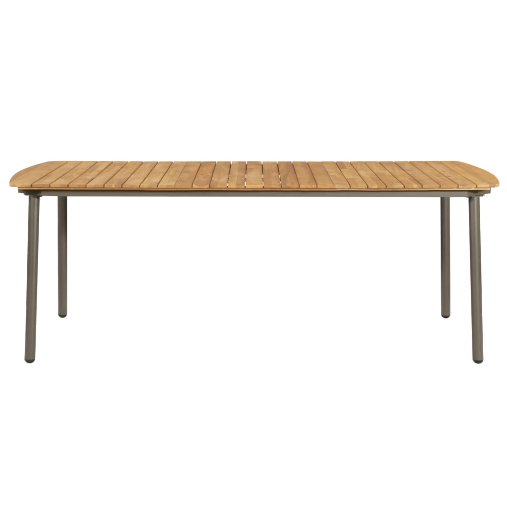 VidaXL Tuintafel 200x100x72 cm massief acaciahout en staal