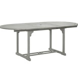 VidaXL Tuintafel 200x100x75 cm massief acaciahout grijs