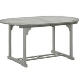 VidaXL Tuintafel 200x100x75 cm massief acaciahout grijs