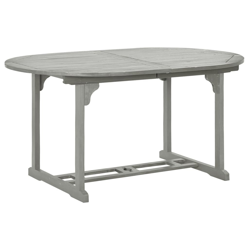 VidaXL Tuintafel 200x100x75 cm massief acaciahout grijs