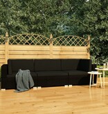 VidaXL 3-delige Loungeset met kussens poly rattan zwart
