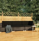 VidaXL 3-delige Loungeset met kussens poly rattan grijs