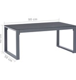 VidaXL Salontafel 90x50x40 cm aluminium