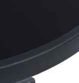 VidaXL Tuintafel 60 cm staal en glas zwart