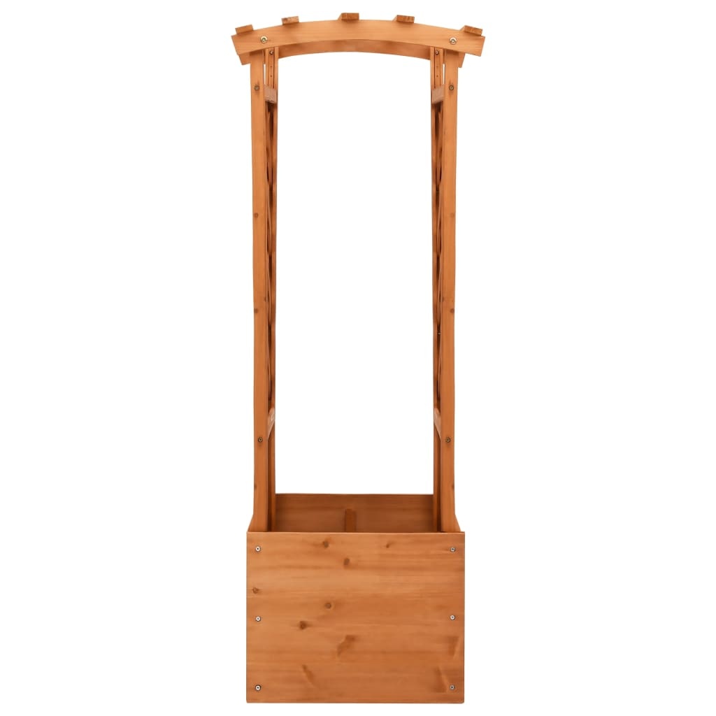 VidaXL Latwerkplantenbak met boog 49x39x130 cm vurenhout