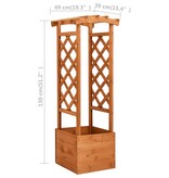 VidaXL Latwerkplantenbak met boog 49x39x130 cm vurenhout