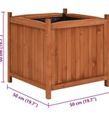 VidaXL Plantenbakken verhoogd 2 st 50x50x50 cm vurenhout