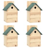 VidaXL Vogelhuisjes 4 st 23x19x33 cm vurenhout