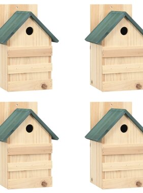 VidaXL Vogelhuisjes 4 st 23x19x33 cm vurenhout