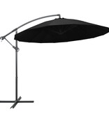 VidaXL Zweefparasol met aluminium paal 3 m zwart
