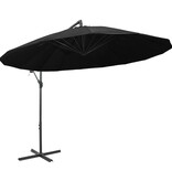 VidaXL Zweefparasol met aluminium paal 3 m zwart