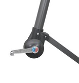 VidaXL Zweefparasol met aluminium paal 3 m zwart