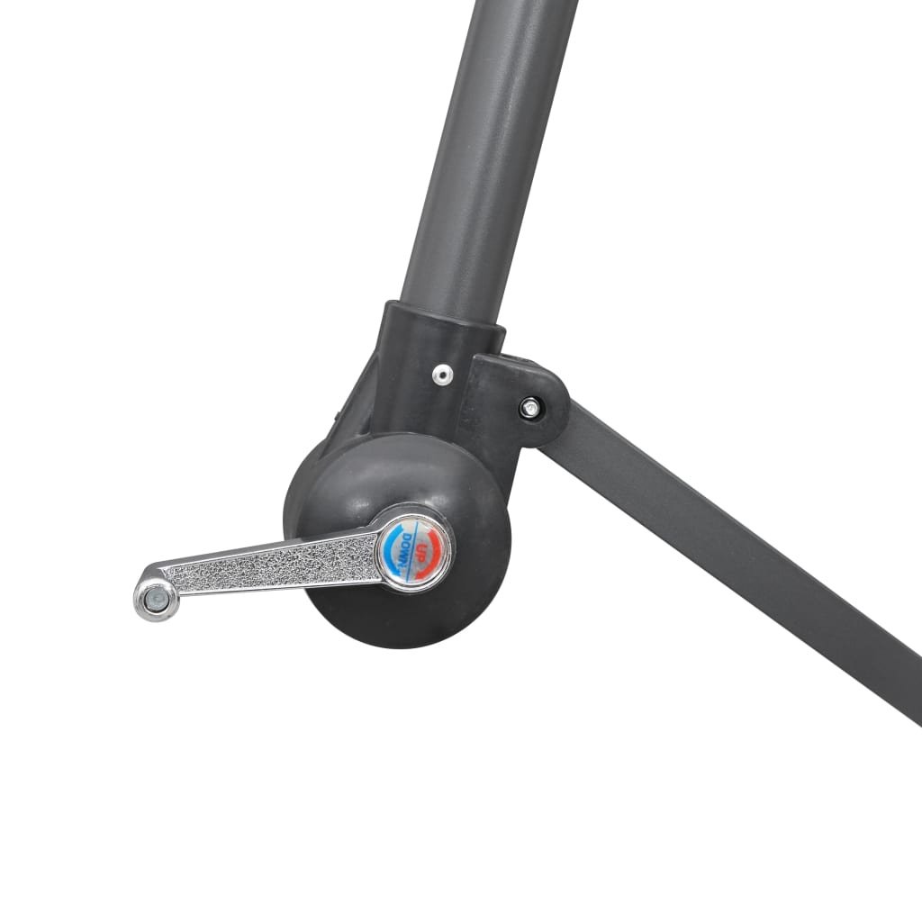 VidaXL Zweefparasol met aluminium paal 3 m zwart