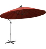 VidaXL Zweefparasol met aluminium paal 3 m terracotta