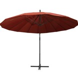 VidaXL Zweefparasol met aluminium paal 3 m terracotta