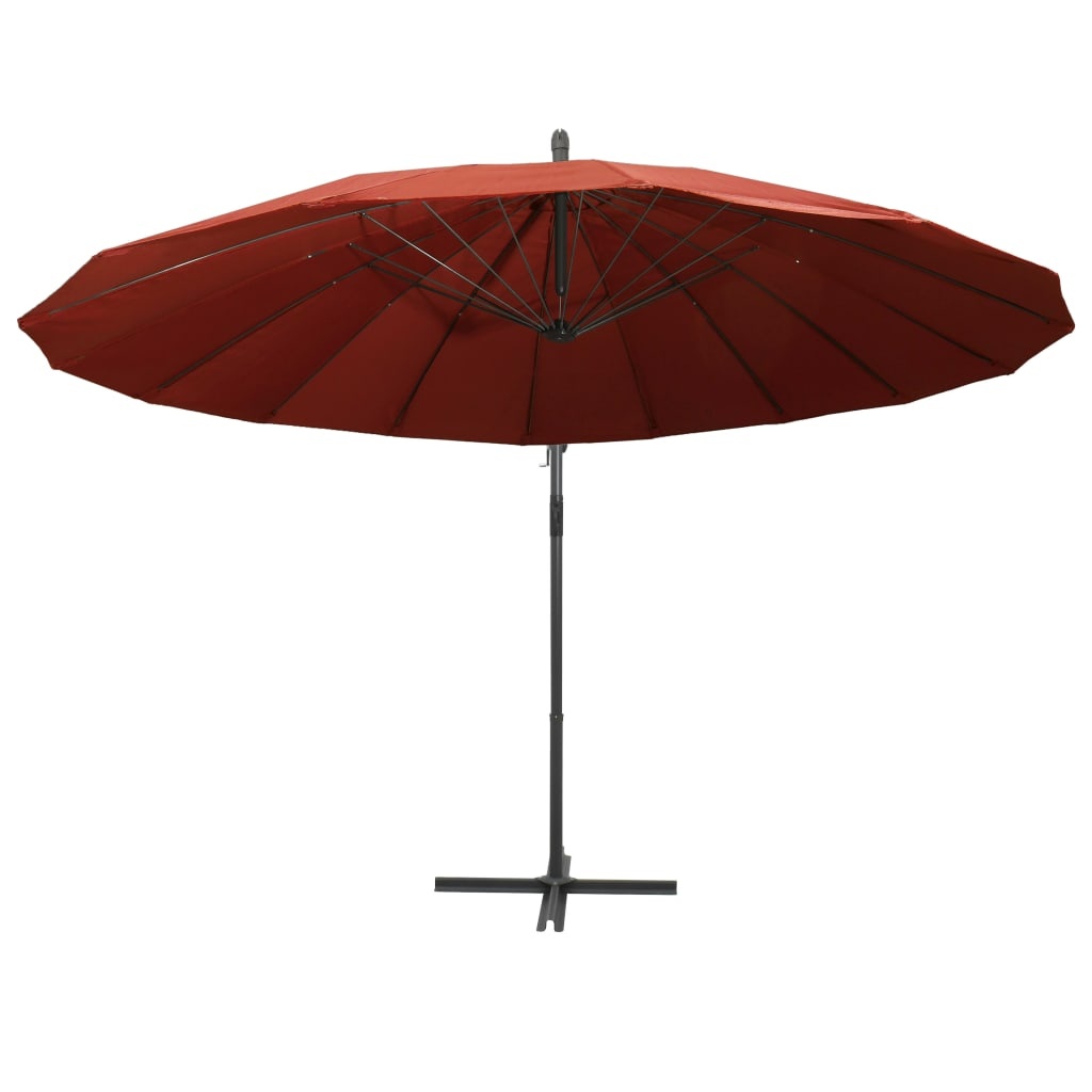 VidaXL Zweefparasol met aluminium paal 3 m terracotta