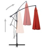 VidaXL Zweefparasol met aluminium paal 3 m terracotta