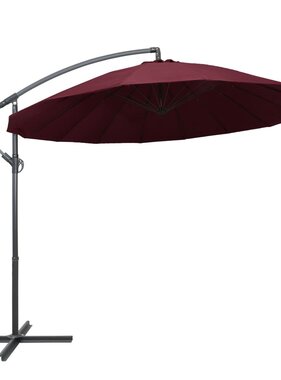 VidaXL Zweefparasol met aluminium paal 3 m bordeauxrood
