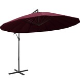 VidaXL Zweefparasol met aluminium paal 3 m bordeauxrood