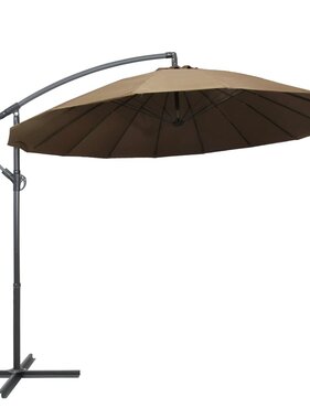 VidaXL Zweefparasol met aluminium paal 3 m taupe