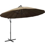 VidaXL Zweefparasol met aluminium paal 3 m taupe